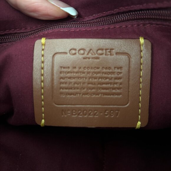 Coach Shay Shoulder Bag Signature Canvas Strap Purse White Chalk Handbag - Picture 7 of 9